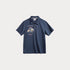 Men’s Retro Embroidered Knit Polo Shirt – Summer Lapel Short Sleeve Tee